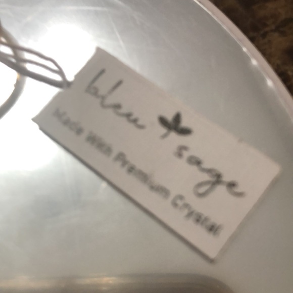 Bleu sage champagne colored   sterling silver 925 made with crystal premium - Picture 10 of 10